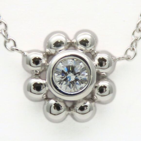 TIFFANY 18k Silver Diamond Necklace - Picture 2 of 11